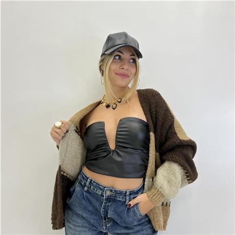 Cardigan corto senza bottoni COLOURFULL